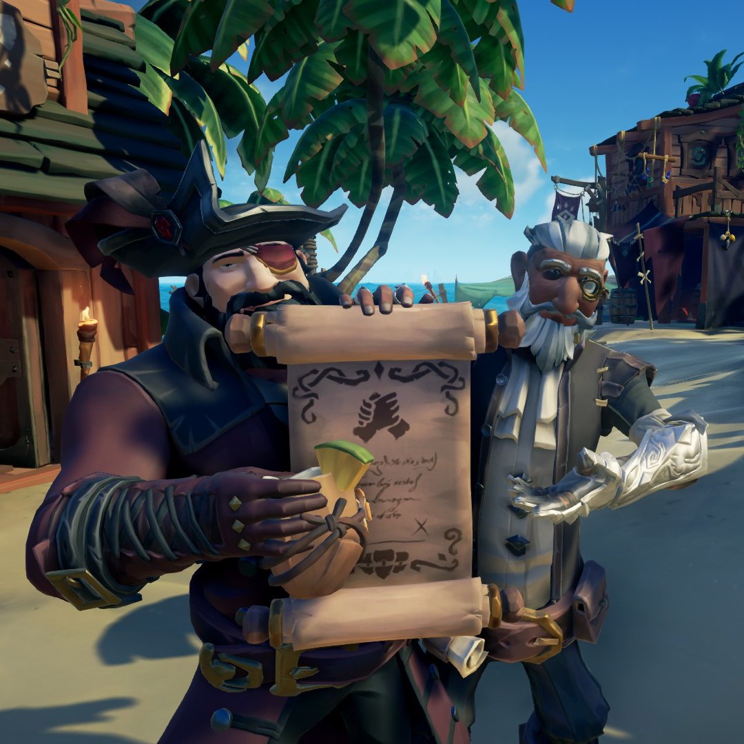 TropicalThieves's tweet photo. Everyone welcome the Tropical Thieves guild to @SeaOfThieves. Lead by the wonderful @FineApple_merik (Right), and account ran by @_justSeven7_ (Left)!

Feel free to say hi if you see us on the waves! https://t.co/902C5ZbRMq