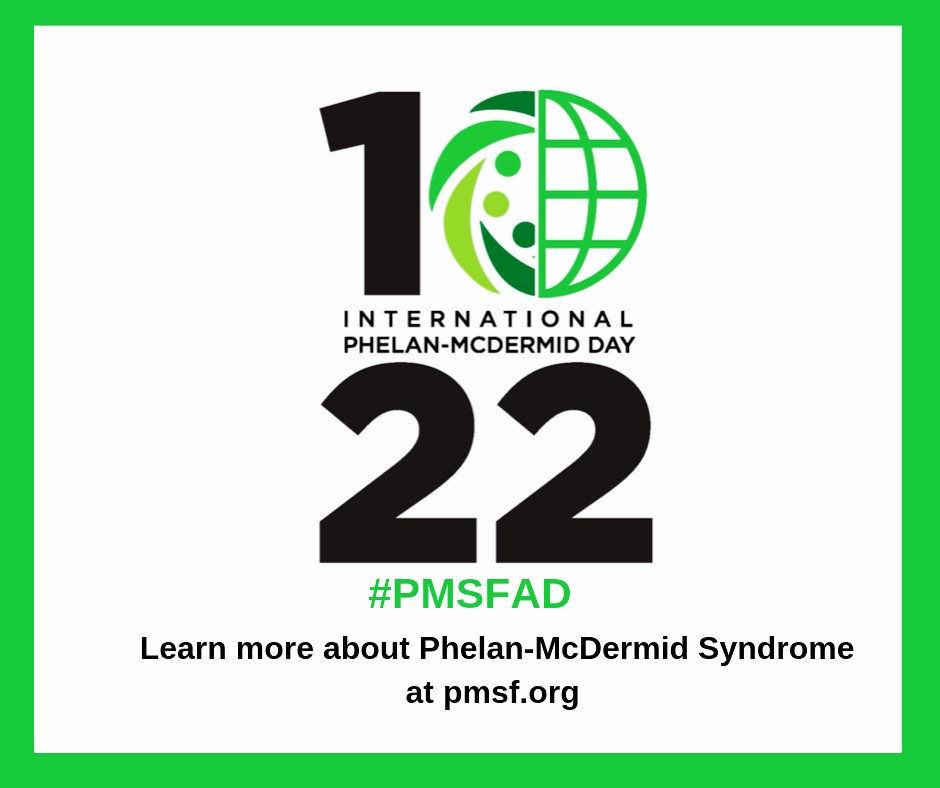 Today is awareness day for Phelan-McDermid Syndrome (22q13.3), a rare genetic disorder closely associated with #autism. Ask for genetic testing if dx'd with autism as it could reveal important info, esp regarding meds. 
#pmsad
#shinegreen
pmsf.org