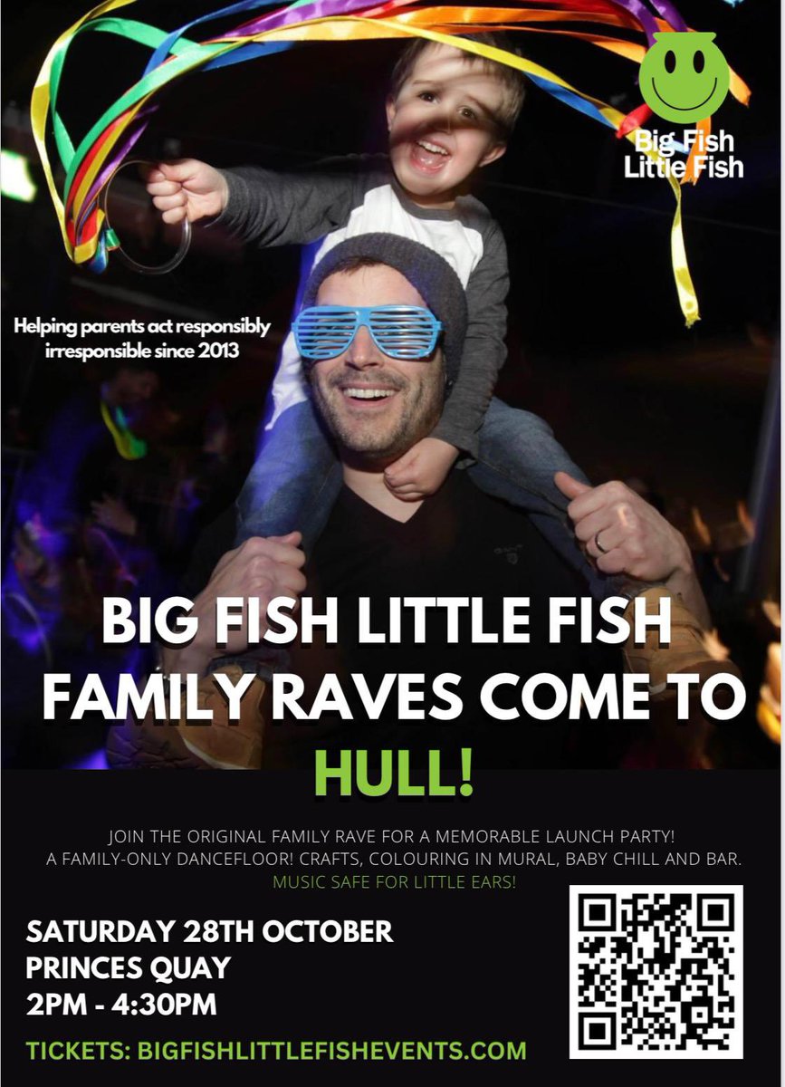 BOOK TICKETS NOW! - LIMITED TICKETS 

🎃 Halloween Family Rave 🪩

🗓️ Saturday 28th Oct 2023
⏰ 2pm-4:30pm
📍 PQ Event Space - ground floor, Princes Quay
🎟️ rb.gy/vq29w