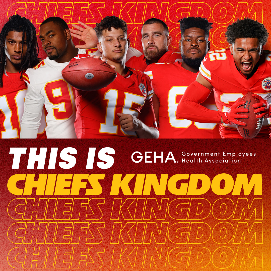 GEHAhealth's tweet photo. This is #ChiefsKingdom. Powered by GEHA, your friends in federal. It's game day — are you ready to watch the @Chiefs?

#GEHA #Chiefs #SundayFunDay https://t.co/DF16DgxSWI