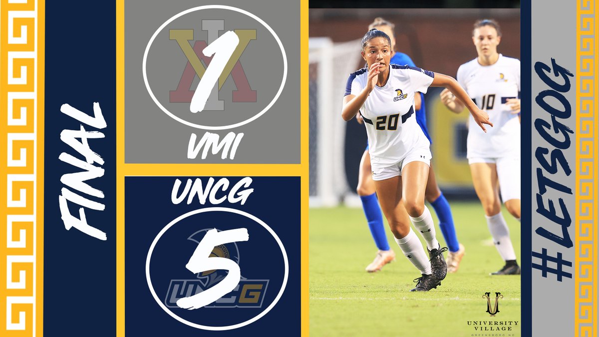 UNCGWSoccer's tweet image. WHAT A GAME. WHAT A WIN. 

Next Stop ➡️ SoCon Tournament 

Final score presented by University Villiage. #letsgoG
