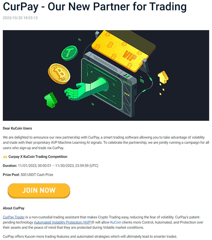 DenisLug0's tweet photo. November 1 can't come soon enough! Excited to trade with #Curpay on #KuCoin and join the competition. Let's make some profits together!๐ฐ๐
๐https://t.co/NL7CHCPYXh
#Investing #Trading #Bullish $BTC $KCS $FLEX $LCX $LOOKS $ONG $DORA $MMT $RLTM $WAM #CryptoGems https://t.co/KYCEgDSdPw