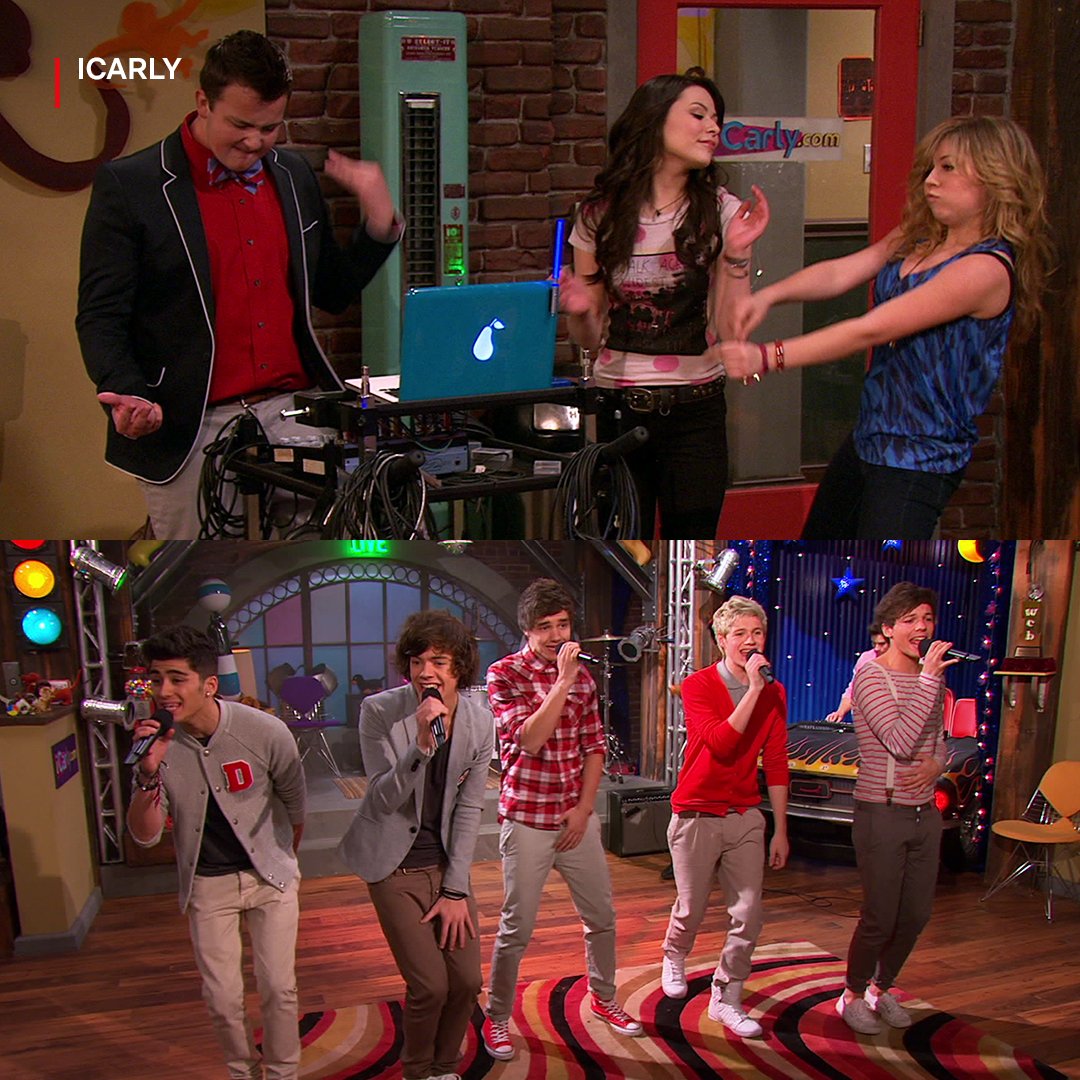 thinking about the one direction episode of icarly