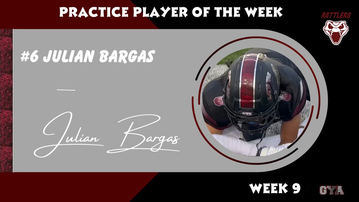 ATLAS Rattlers 11 Man FB DFW TX (@atlasdfw) on Twitter photo Congrats <a href="/JulianBargas_/">Julian Bargas</a> on being Week 9 Practice Player of the Week. Work Ethic, Leadership & Character are just a few examples you set for younger players every day. @eastsideathlete <a href="/GatlinburgBowl/">Gatlinburg All American Series</a> <a href="/TXTopTalent/">TX TOP TALENT</a> <a href="/dctf/">Dave Campbell's โ TexasFootball.com</a> <a href="/TXPrivateFBGuy/">Texas Private School Football</a> <a href="/txfblife/">Texas Football Life</a> <a href="/LSCSN/">Lone Star Christian Sports Network (LSCSN)</a> <a href="/dfwvarsity/">dfw varsity</a> <a href="/CoachSchuman/">Coach Schuman</a> Congrats <a href="/JulianBargas_/">Julian Bargas</a> on being Week 9 Practice Player of the Week. Work Ethic, Leadership & Character are just a few examples you set for younger players every day. @eastsideathlete <a href="/GatlinburgBowl/">Gatlinburg All American Series</a> <a href="/TXTopTalent/">TX TOP TALENT</a> <a href="/dctf/">Dave Campbell's โ TexasFootball.com</a> <a href="/TXPrivateFBGuy/">Texas Private School Football</a> <a href="/txfblife/">Texas Football Life</a> <a href="/LSCSN/">Lone Star Christian Sports Network (LSCSN)</a> <a href="/dfwvarsity/">dfw varsity</a> <a href="/CoachSchuman/">Coach Schuman</a>