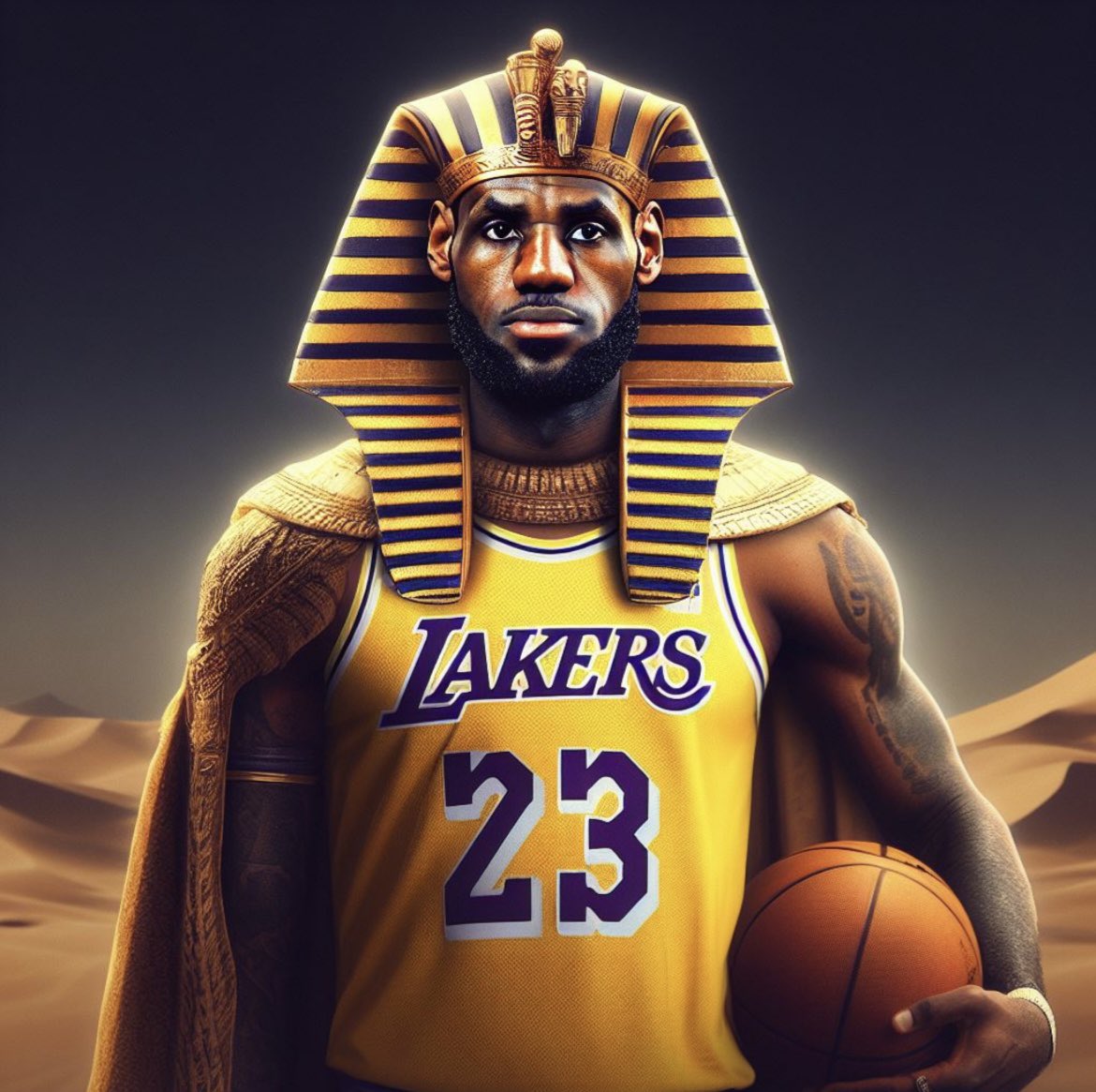 Krazeness's tweet image. King shit! 💪🏽 👑💜💛💜💛

#LakeShow  #year21 #roadto18