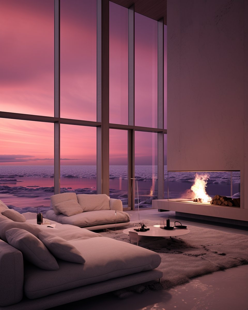 High ceiling home.