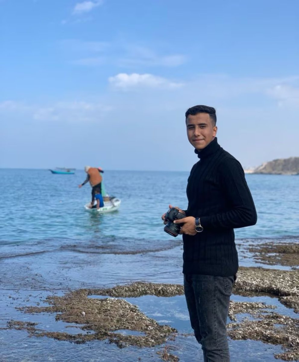 This is Ibrahim Lafi. His Instagram documented birds, horses and sunsets. One image shows a full moon above water. In another, a rainbow arches across Gaza City. Lafi, 21, also used Instagram to capture the hardship in Gaza: buildings reduced to rubble, people mourning the dead.