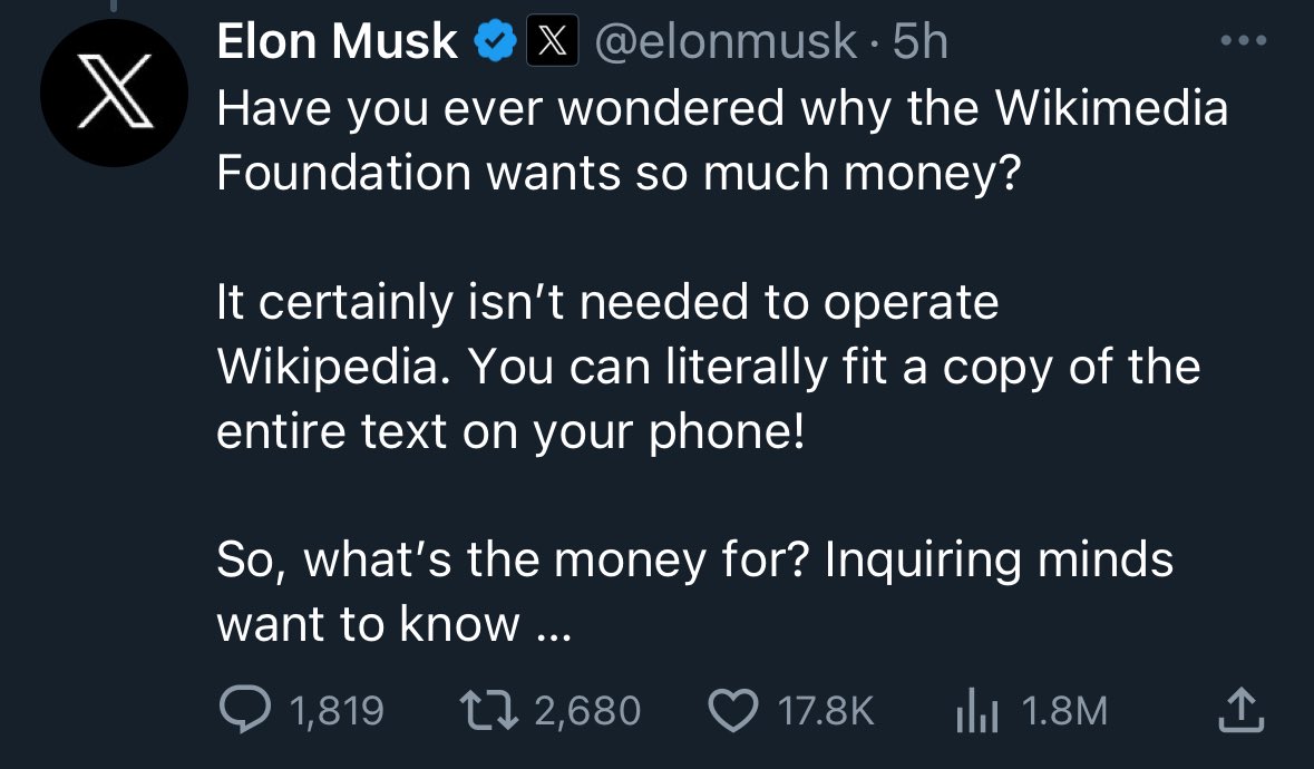 Incredible post from a supposed tech genius who runs a website. Like a self-proclaimed gardening expert admitting he doesn’t know how a shovel works.