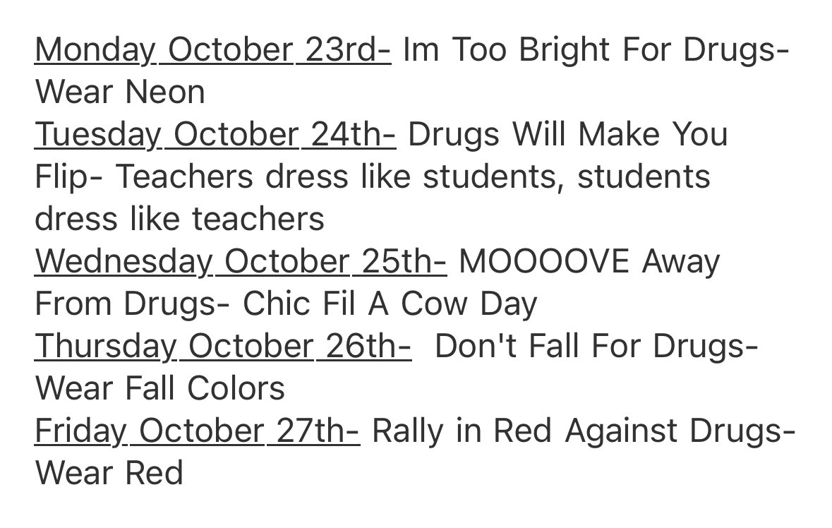 Red Ribbon Week starts tomorrow!!! Don’t forget to dress up and enter in the morning raffles for some prizes.