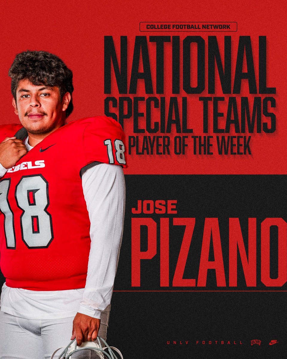 unlvfootball's tweet photo. National Nod For Rebel Booter @Jp_kicker38 👏
🏈📰https://t.co/7vHsu63AOj https://t.co/yrhveiNdy0