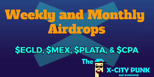 Citizens!! 🌟 Exciting News!
<a href="/PulsarTransfer/">PulsarTransfer</a> send 100000 $MEX to 50 retweets

We have delivered our weekly and monthly airdrops to all ECPUNK VIP PASS holders &amp; Stakers

This week, we sent $EGLD, $MEX, $PLATA, &amp; $CPA.

Thank you for your  support.💪
Let's build together💪🚀