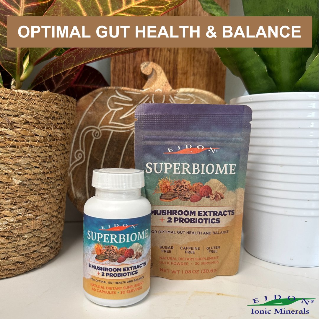 EidonMinerals's tweet photo. Eidon's SuperBiome, is a natural supplement using a blend of Mushrooms and Probiotics to support optimal gut health. ⁣

We’ve created a unique, synergistic blend that harnesses the power of eight of the most studied mushrooms that have been traditionally used ... https://t.co/FO968lh0CZ