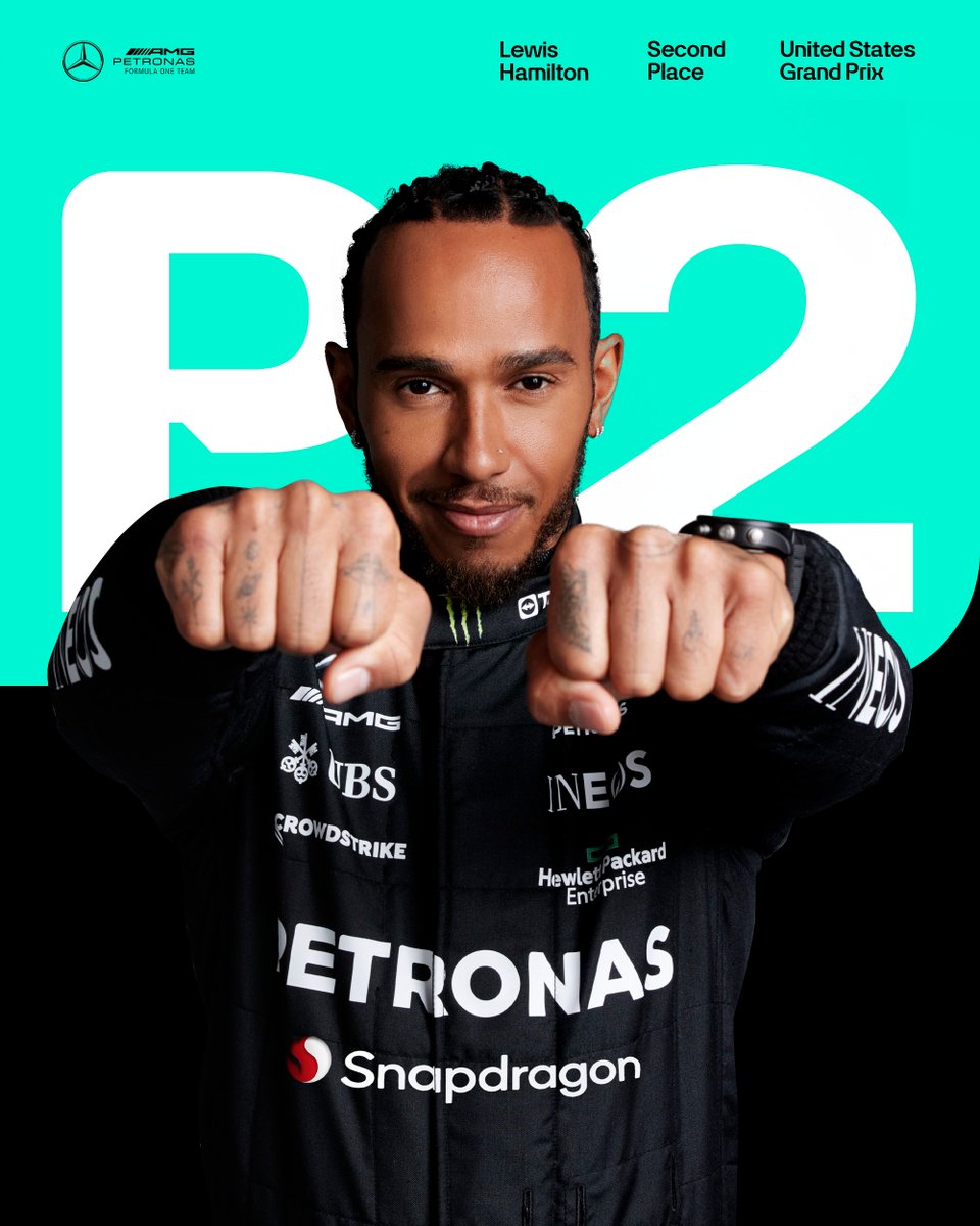 What a drive!! What a fight back!!!! P2 for Lewis at the #USGP!! 👏