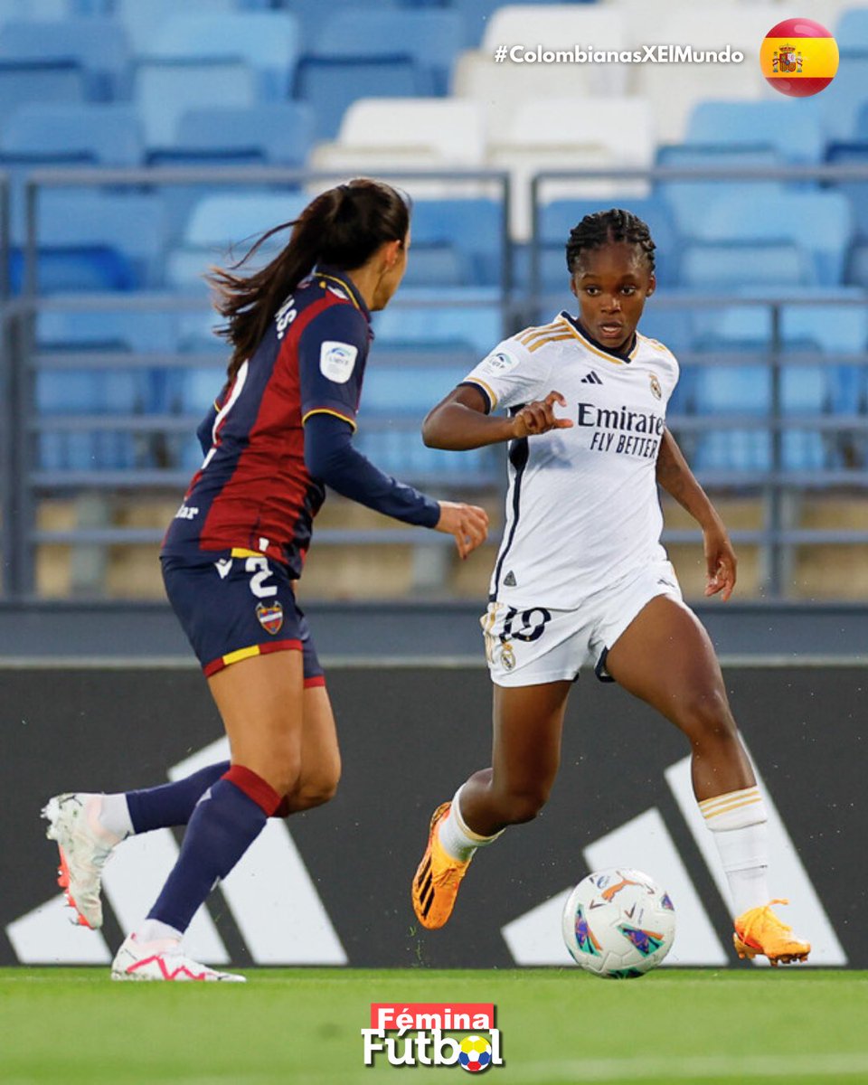 #LigaF

Linda Caicedo se reportó con gol en la jornada ante Levante UD, donde el 'blanco merengue' cayó 1-2 y el gol fue de la autoría de la colombiana 

📸 <a href="/realmadridfem/">Real Madrid C.F.</a>