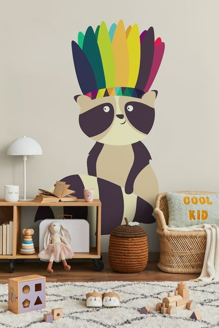 rsillustrations's tweet photo. Just upload Indian Raccon on Happywall you can find my new kids mural wall here https://t.co/iViSfQZcpS https://t.co/nfc4EriJPA