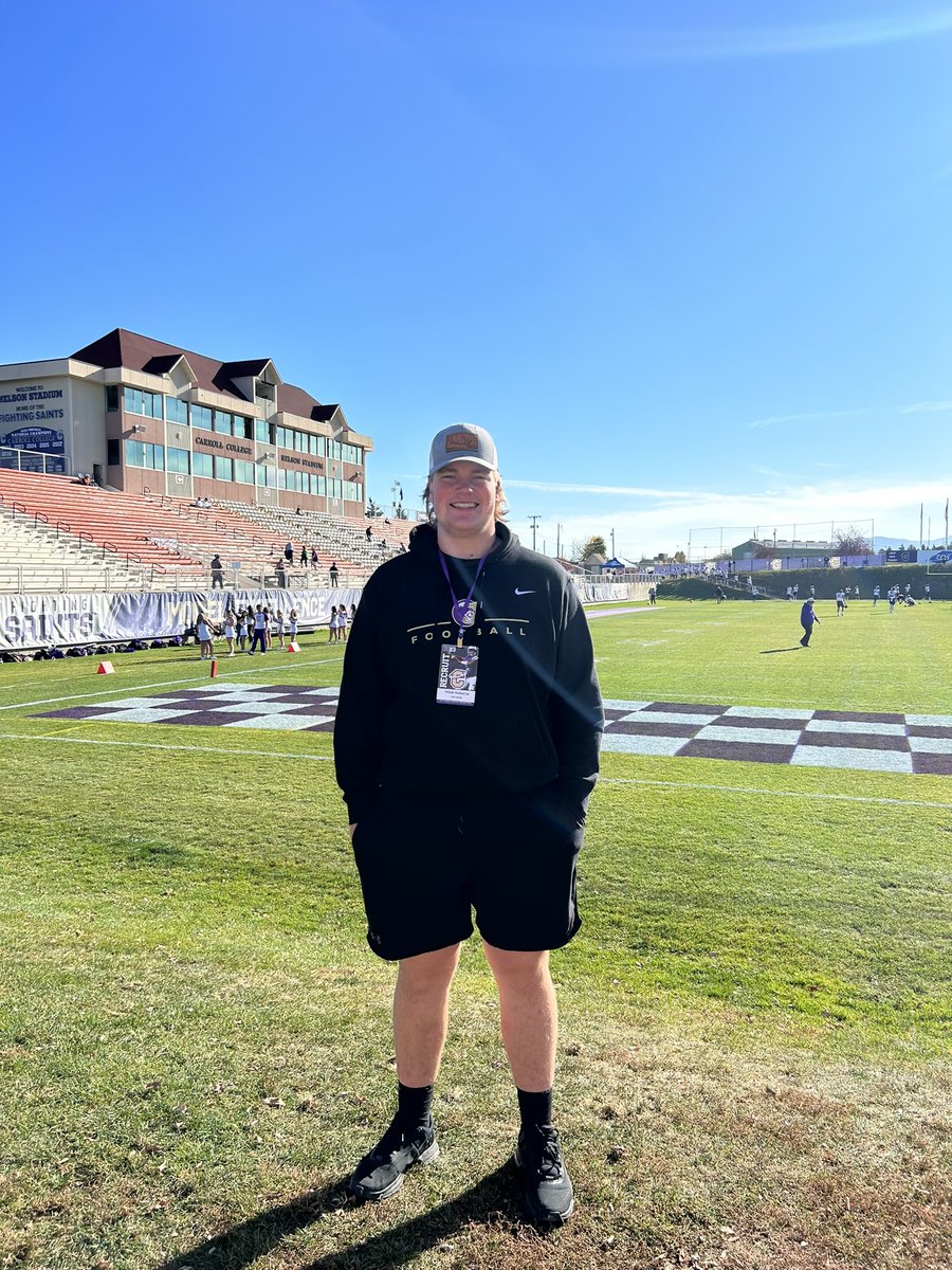 I had a great time <a href="/FootballCarroll/">Carroll College Football</a> game day visit. Thank you to all the coaches for having me out. <a href="/CoachTPurcell/">Coach Troy Purcell</a> <a href="/CoachPfanny/">Alex Pfannenstiel</a> <a href="/CoachMalot/">Mitch Malot</a> #C4