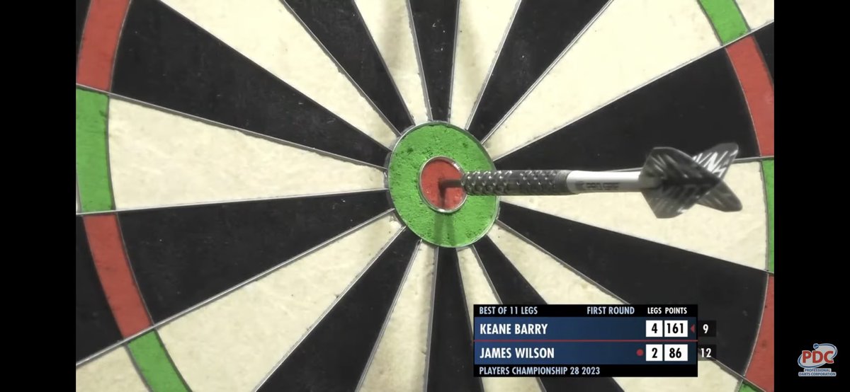 Perfect_Bull's tweet photo. Perfect bull from @KBarry180 at PC28 yesterday. Nice to see an entry with some flatter lying darts. #PerfectBull https://t.co/ZFGiVavjau