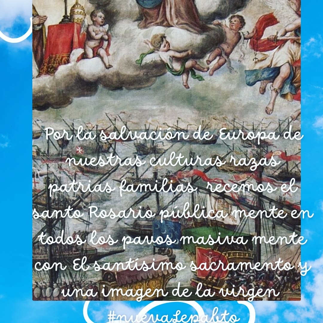 alejojesusymar1's tweet photo. @patergongora @IsaCoachYVida Por Europa por España padre hagamos esto masivo y simultáneo en toda Europa por honor a Jesús Cristo rey , y a nuestra Madre del cielo y por la fe cristiana la libertad la patria las mujeres la familia #NomasIslam https://t.co/5QipBLODXS