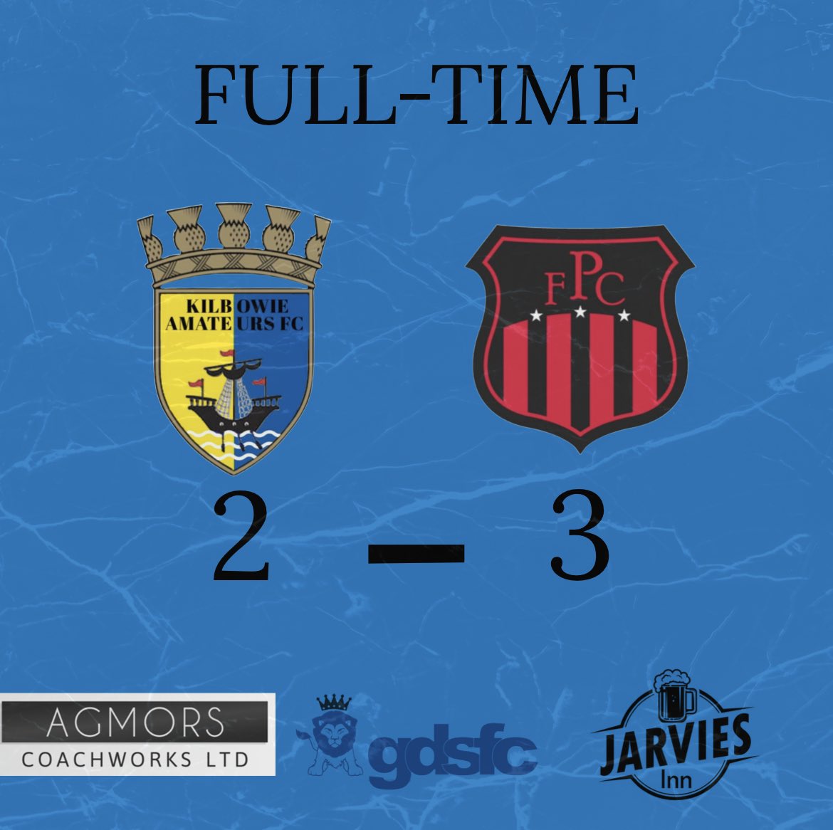 KilbowieAFC's tweet photo. Proud of the effort today from the boys. Dug in and can be proud of the effort, frustrated the opposition for long spells and weren’t far from forcing pens. 

Heads held high against top opposition in Pather, wish them all the best 👏 

Mikey x ⚽️ 
@AndyRogan95 x ⚽️

💙 https://t.co/RjfNzJdqvg