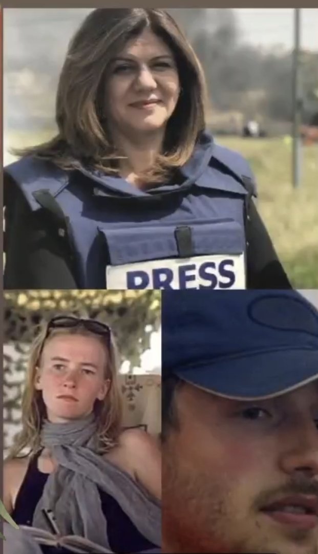 mahatimy's tweet image. Shireen Abu Akleh 11/05/22
Tom Hurndall 13/01/04
Rachel Corrie 16/03/03

Know their names, and remember their faces why? Each time isreal denied they were involved in the #assignation of these months later they had to admit they committed the crimes. 
#FREEPALESTINE