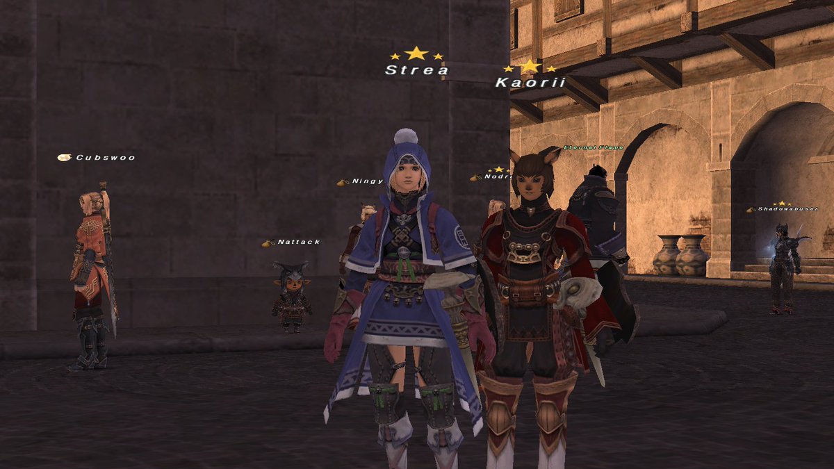 aspectedmoon's tweet photo. @FF_XIV_EN @curepotency My two first loves. 💜😭 https://t.co/wV6RHKHqOQ