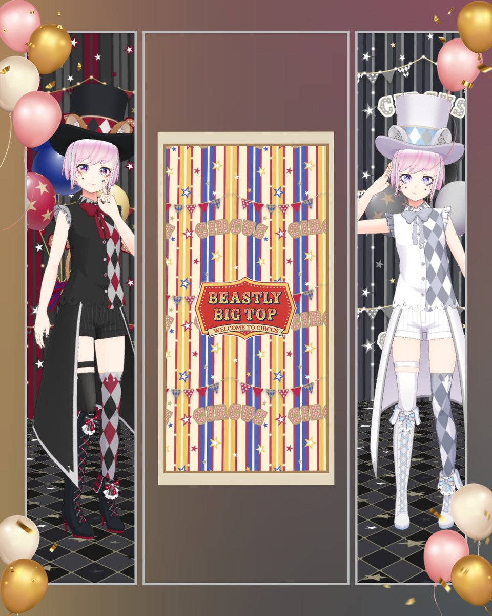 AlyssSyren's tweet photo. ♧#REALITY_Outfit Gacha Sneak Peak!♧ ✖️ card ver. 🃏

《 🎪Beastly Big Top Gacha🦁》
..welcome to the world of joy &amp; wonder... 🎠
#REALITY_app_en #REALITY https://t.co/W50k1uAOc3