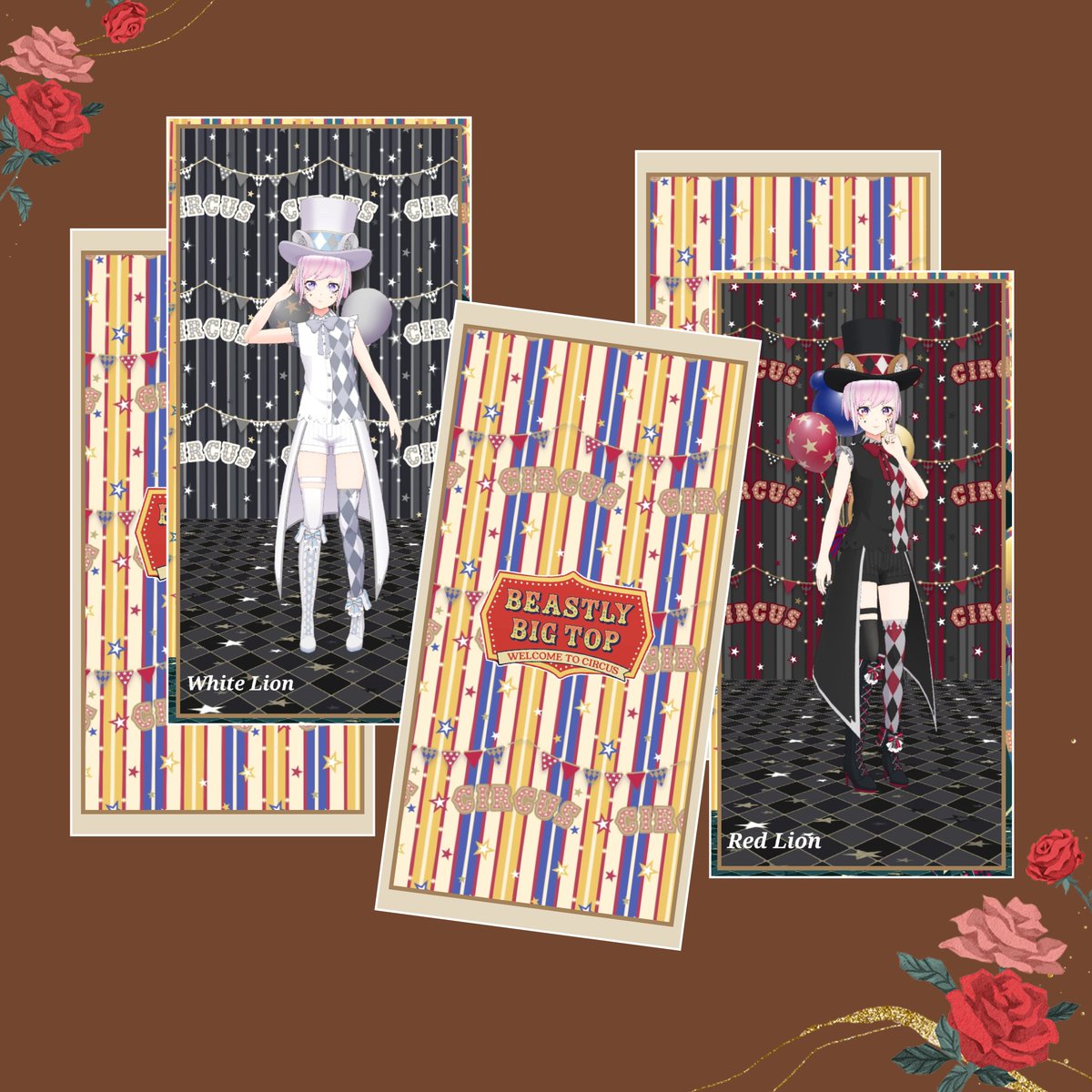 AlyssSyren's tweet photo. ♧#REALITY_Outfit Gacha Sneak Peak!♧ ✖️ card ver. 🃏

《 🎪Beastly Big Top Gacha🦁》
..welcome to the world of joy &amp; wonder... 🎠
#REALITY_app_en #REALITY https://t.co/W50k1uAOc3