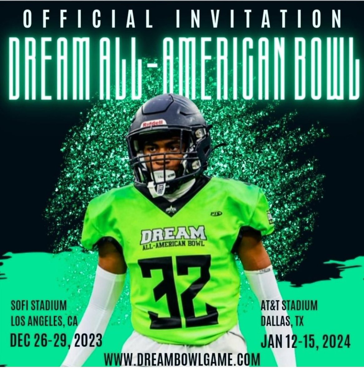 Blessed to receive a invite to the Dream All-American Bowl <a href="/CoachTMiller18/">Trent Miller</a> <a href="/Coach__fitz/">Brian Fitzgerald</a> <a href="/CoachYoung94/">Chance Young</a> <a href="/CoachChadJ/">Chad Johnson</a>
