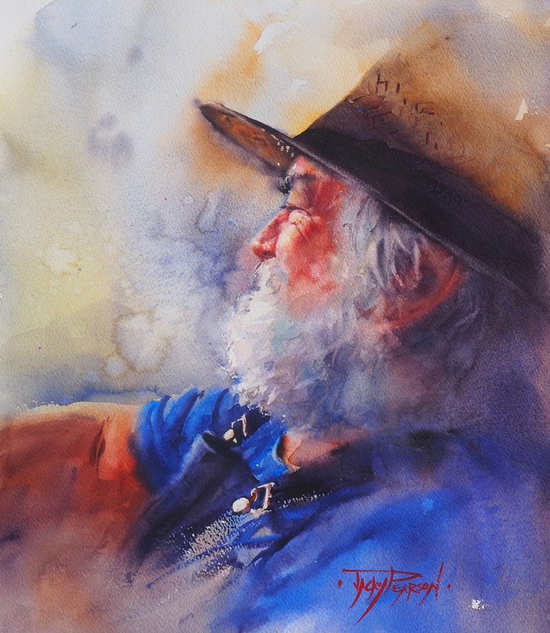 NSW Farmer ~ Watercolour by Jacky Pearson 

Watercolour painting techniques and how to paint portraits with Jacky Pearson I Colour In Your Life
youtube.com/watch?v=gsLihE…

#artistsontwitter #artist