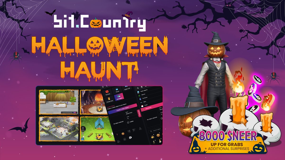 🎃Join the <a href="/BitDotCountry/">Bit.Country</a> Halloween Haunt 👻!!

🍂Let’s celebrate Halloween together in the Metaverse.

🎁Decorate your BC Space, explore others, and win amazing rewards!

Don't miss out!!🦇

Metaverse Odyssey Participants get a 30% reward boost.
link.medium.com/mMuxla2V7Db