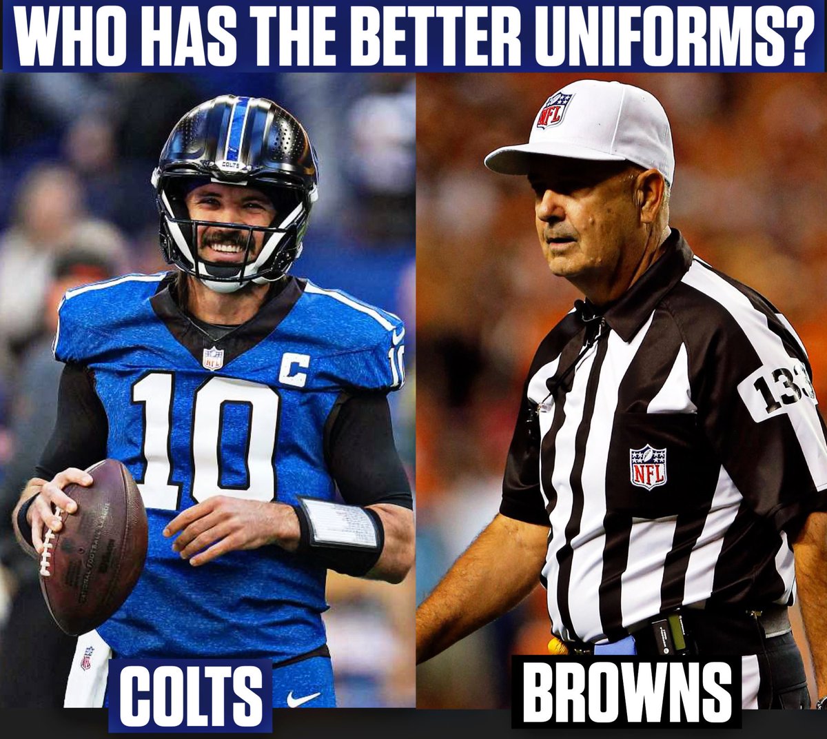coltsmilitia_'s tweet image. Who won the uniform matchup today? #Colts #Browns