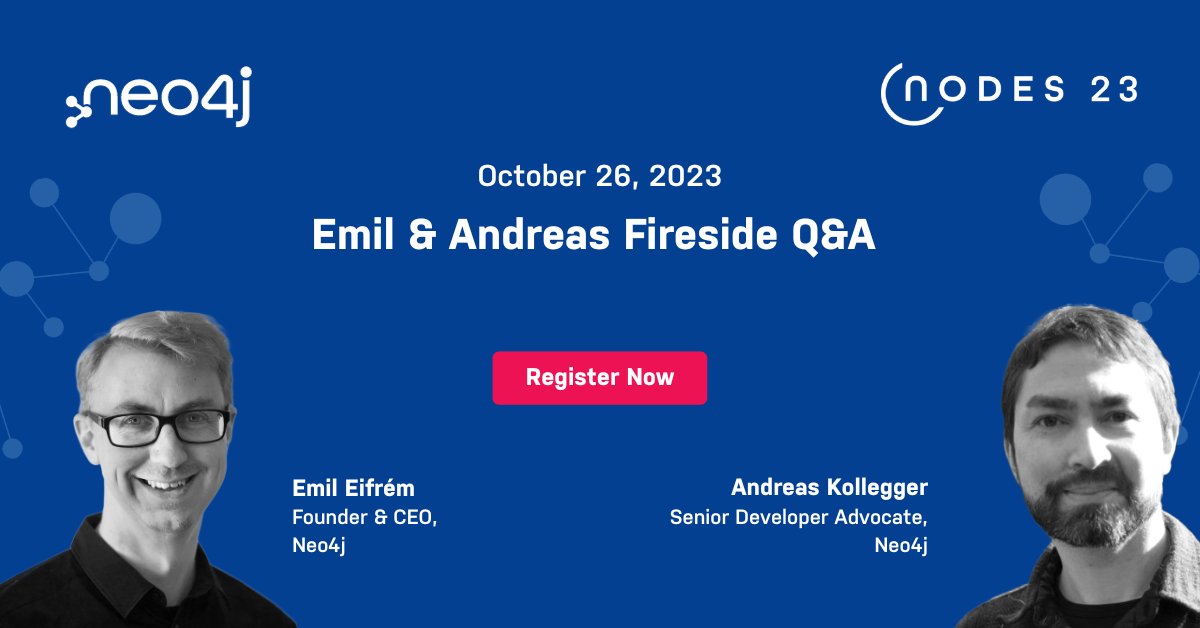 neo4j's tweet image. What would you ask Neo4j's CEO, @emileifrem? 🤔
🌎 🌍 🌏 You have 3 options to attend this Q&A according to your time zone.
Take a look at the agenda, and register!
bit.ly/46G6x8N
#GraphDataBase #Neo4j #GraphTechnology #AI #ML @akollegger
