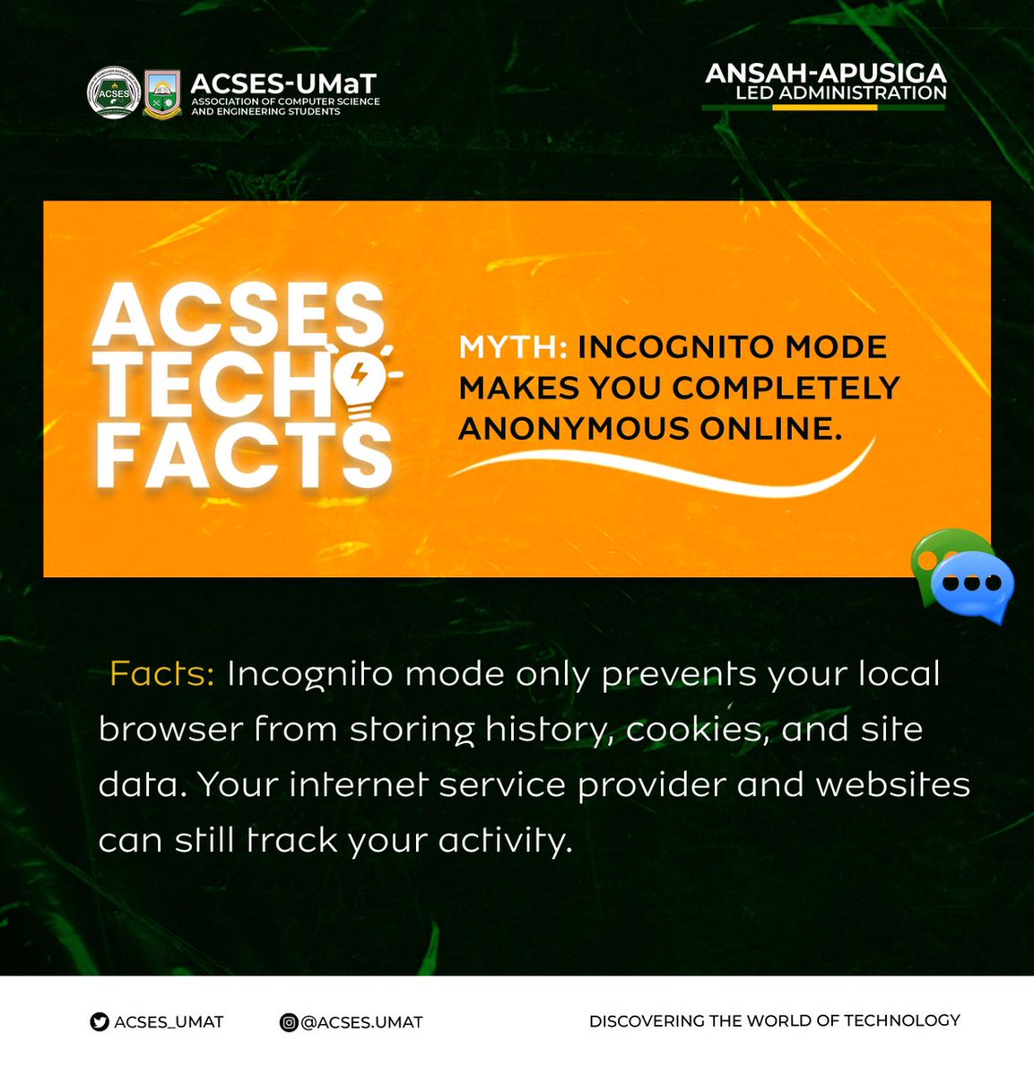 *THE ACSES TECH FACTS SERIES*💡 

 *EPISODE 1* : _INCOGNITO TAB_ 

# *Ansah_Apusiga* 
# *TechFacts*