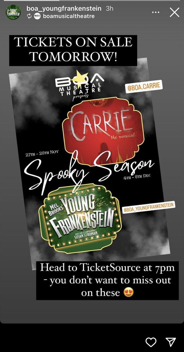 Mary is performing in #Youngfrankenstein  04/12 - 7pm and 06/22 - 2.30pm ❤️❤️