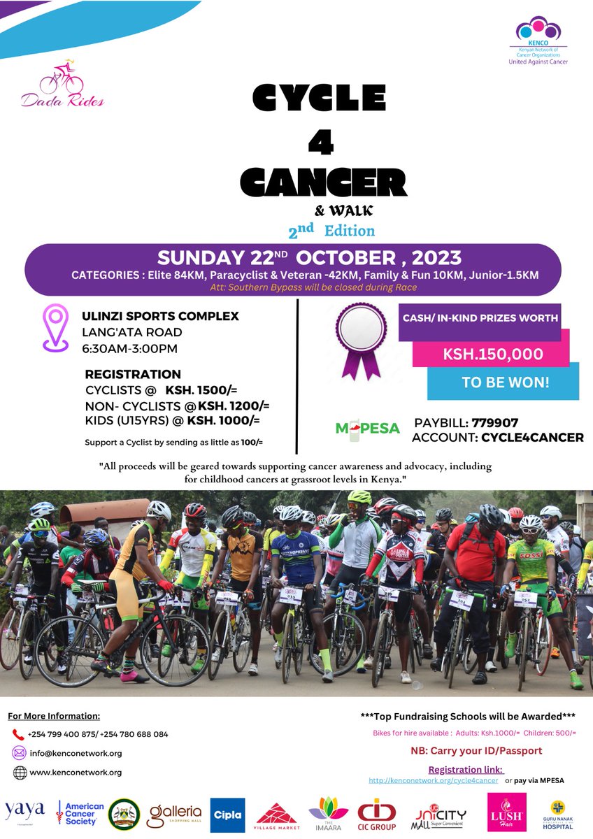 The day that was...#Cycle4Cancer <a href="/kenconetwork/">Kenyan Network of Cancer Organizations</a>