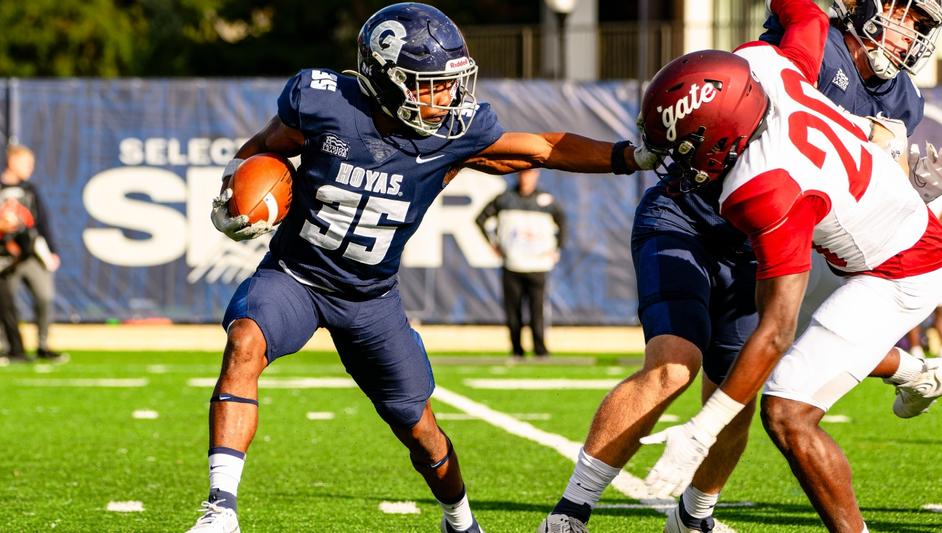 The Hoyas fall to Colgate. Next game is saturday vs Lafayette College.
<a href="/HoyasFB/">Georgetown Football</a>