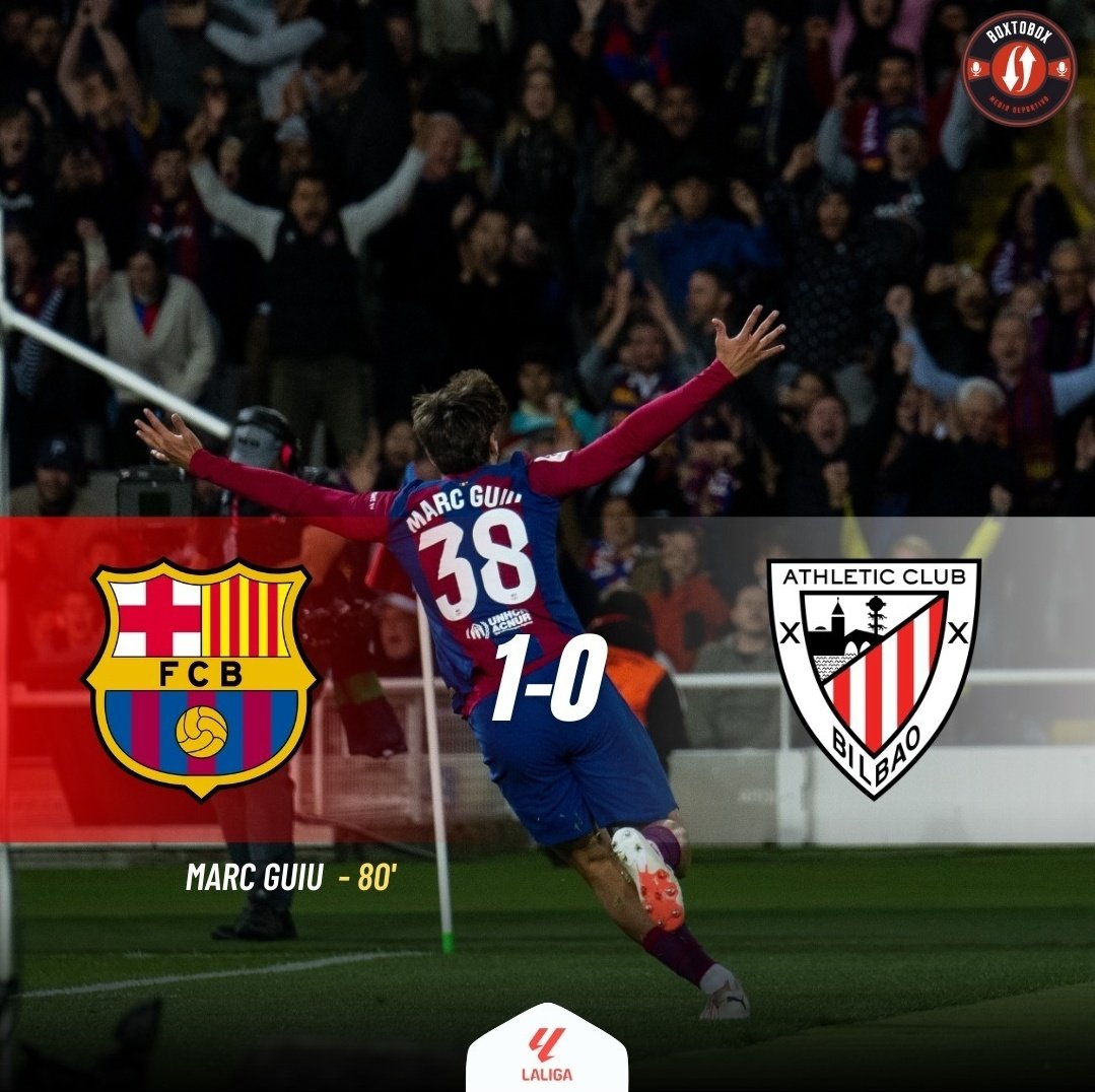 boxtoboxml's tweet photo. 🏁 MARC GUIU HÉROE INESPERADO

🔴 El Barça sufrió bastante durante el encuentro con los continuos contragolpes de los Williams. Pero apareció Marc Guiu, que nada más saltar al campo, la primera que tocaba la enchufaba.

⚪ Los de Ernesto Valverde se toparon con Ter Stegen. https://t.co/mzrLYFjz6D