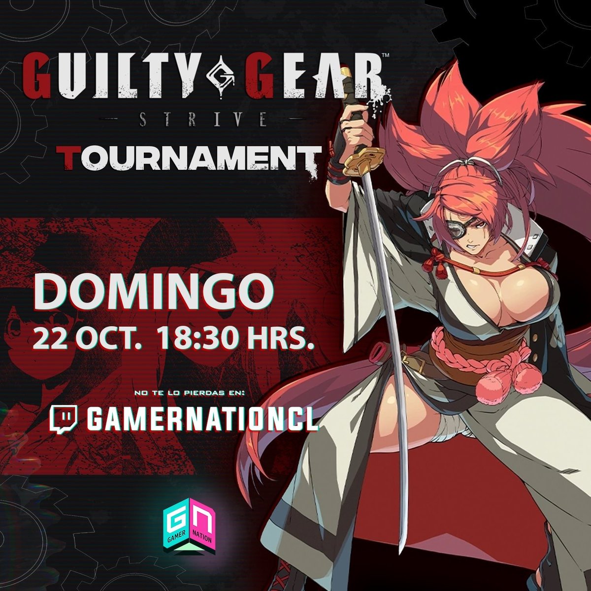 en Vivo twitch.tv/gamernationcl  GN Guiltygear Strive GrandMatch , Adicional Tendremos importante Anuncio para la Comunidad !Bracket  <a href="/GamerNationCL/">Gamer Nation</a> <a href="/TEW_Esports/">🛡️ The Emblem Warriors ⚔️</a> <a href="/whisp_gaming/">Whisp Gaming</a> <a href="/AracneGG/">Aracne Esports 🕷</a> @TyrsLegacy <a href="/Kairyu_esports/">KAIRYU_eSports</a>