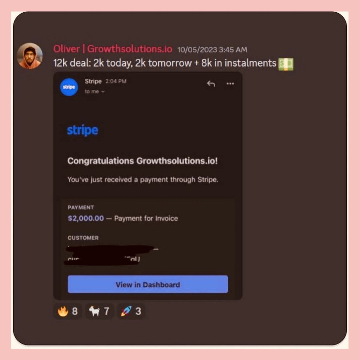 Mika_M01's tweet photo. New $12k deal for Oliver! https://t.co/qKilVVdaj5