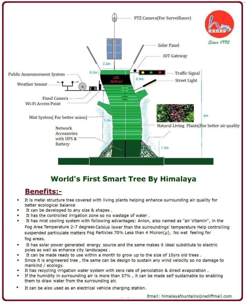 jha_yatendra's tweet photo. 1 #Smarttree can deal with 12 sqm of #PM10 helps kill #CancerCells to deal with #pollution along with #biopond #BioLakes with #Bio-filtration 4 #Denitrifications #Nitrogen unfortunately v r dealing with polluted #Fountains pathogens,wasting #Water ..who is responsible please?? https://t.co/3O51ex6fk5