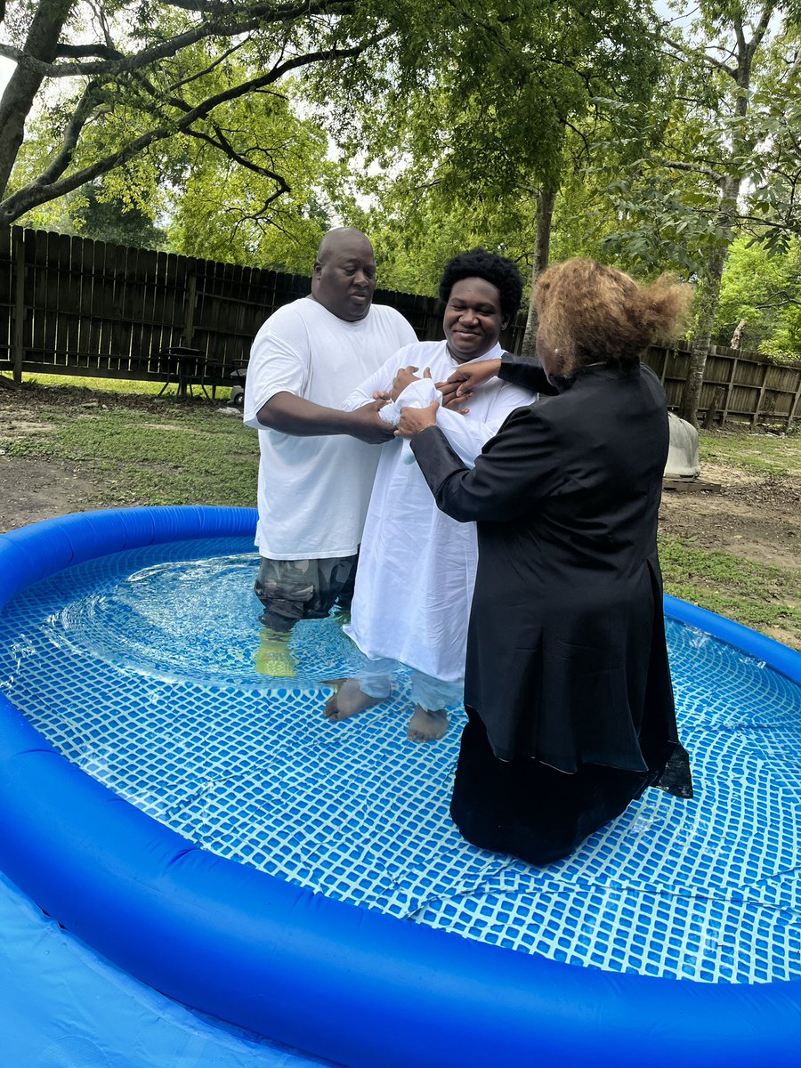 renee_ivory's tweet photo. Today my nephew was baptized by my parents, his Lovie Dr. @Wlksbyfaith  and Papi! Such a beautiful experience and I am so glad he made this decision to walk with God! The prayer is that will continue to lead him and order his steps! #churchboy #wesavedforreal #blaessed https://t.co/j0MneB7kL8