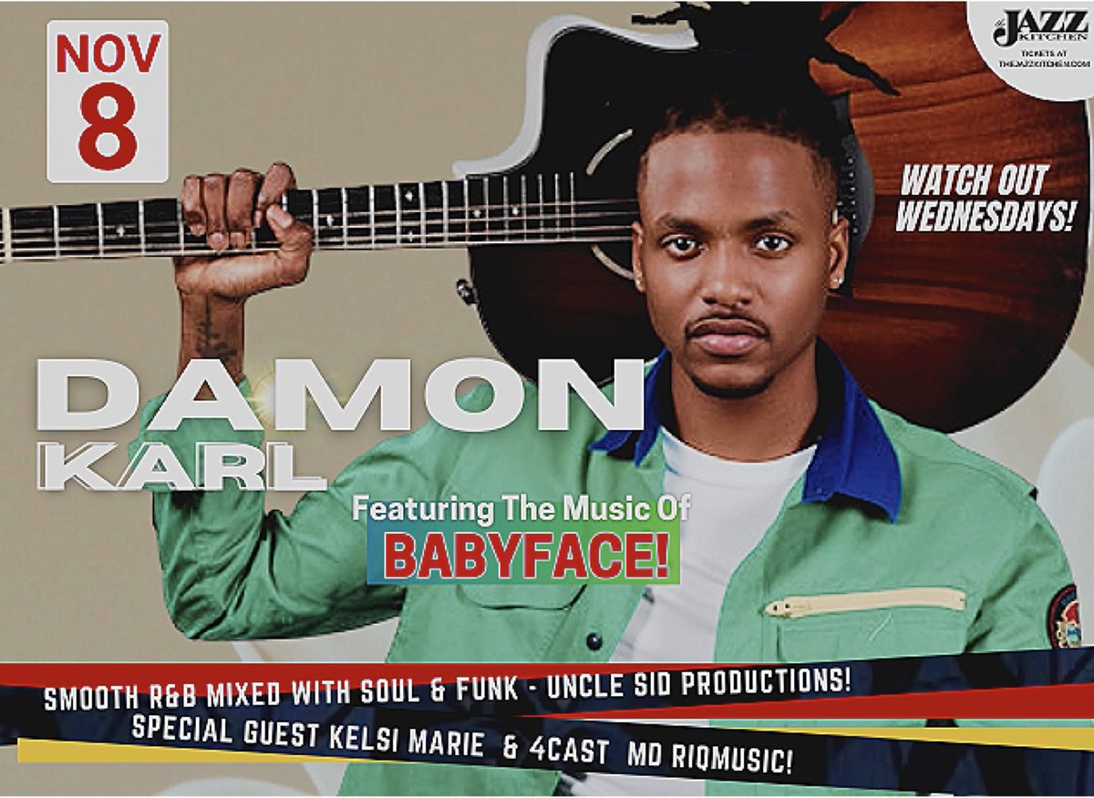 For those inquiring, there are still tickets left for <a href="/TheJazzKitchen/">The Jazz Kitchen</a> show on  November 8th, I can’t wait to see you! Make sure you click this link and secure your seat! instantseats.com/?fuseaction=ho…