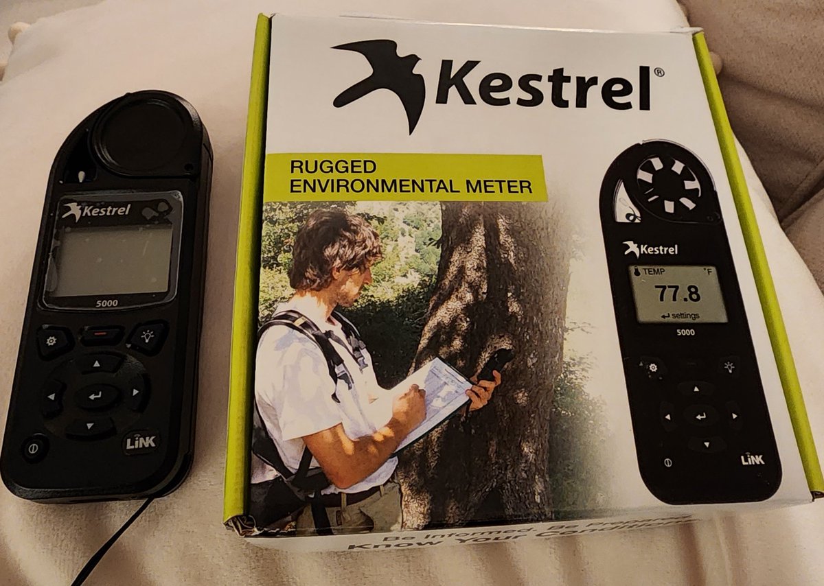 The in-laws came in clutch with my birthday gift this year 🙌🏻🙌🏻 Super stoked to use this during storm season! 
<a href="/KestrelWeather/">KestrelWeather</a>
