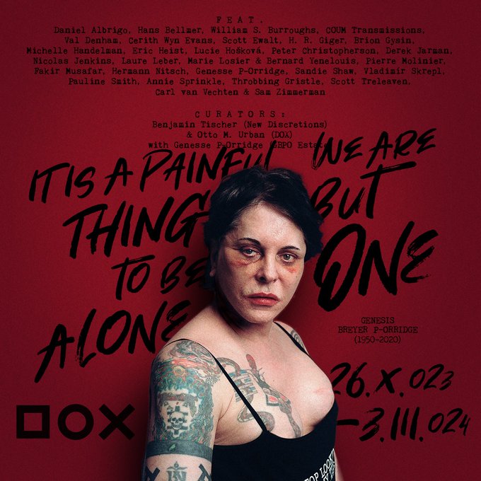 Am proud 2B in this art exhibit about/with Genesis Breyer P-Orridge. We made 2 prints together 1 day<a href="/tag/performanceart"class="tags"><span>#performanceart</span></a><a href="/tag/showworldcenter"class="tags"><span>#showworldcenter</span></a>