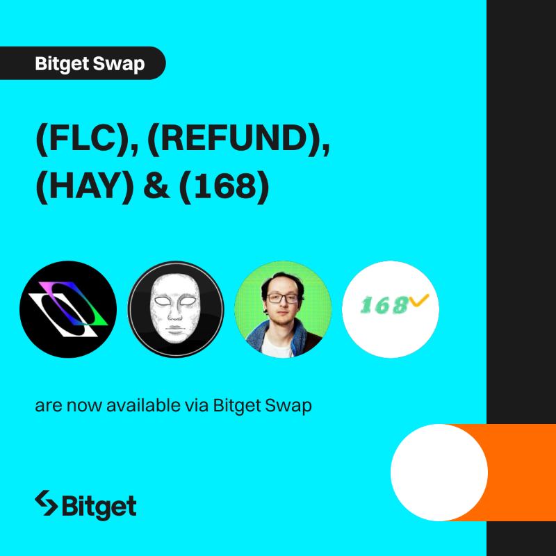 bitget's tweet photo. $FLC, $REFUND, $HAY &amp; $168 are now available via #Bitget Swap! @flooringproto @RefundCoinErc20 @HayCoinERC

#Swap now: https://t.co/uhLO4tSWcC

🎁 A total of $100 #giveaway for 10 members! Just simply RT + TAG 3 friends.

More details 👇