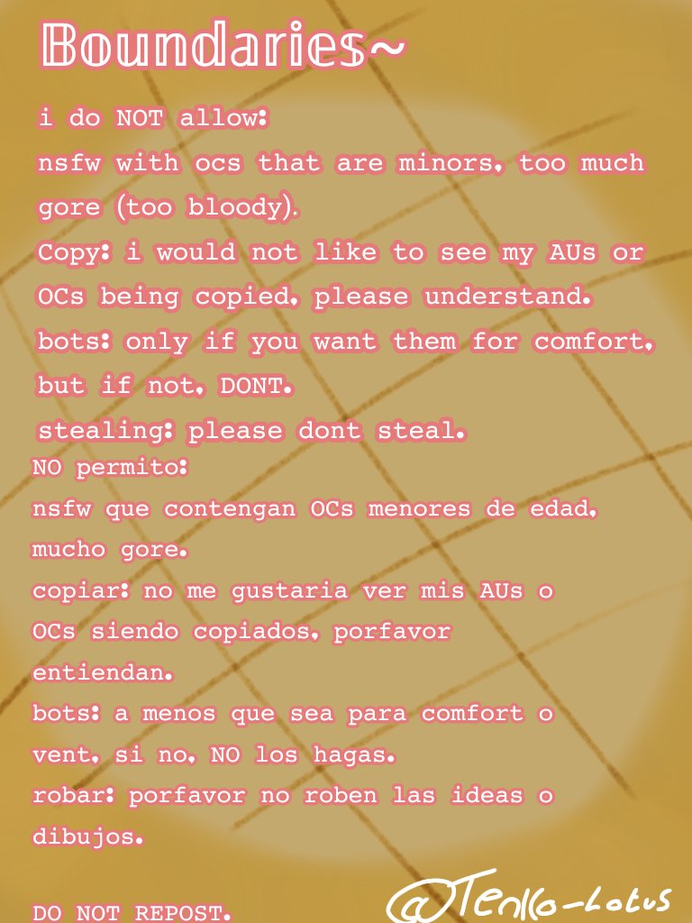 Tenko_Lotus's tweet photo. Here's my boundaries 💕
Make sure to read and understand!
(About the nsfw, i'm working on a second acc to do that content and keep this one sfw.)

Thanks for reading! https://t.co/YwN80sDeID