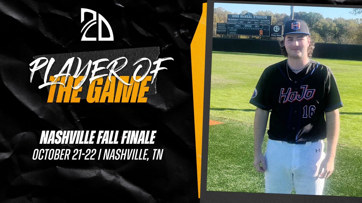 ⭐️ PLAYER OF THE GAME ⭐️ Wil Irving: 1-1, 2B, HBP, 2BB, 4RBI’s Summer Team: Hojo Baseball 16U @2DsportsTN #2DNashville