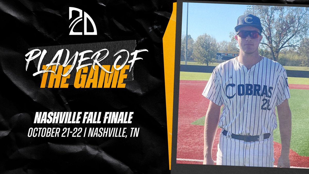 ⭐️ PLAYER OF THE GAME ⭐️ Ryan Lambert: 2-3, 2B, RBI Summer Team: SI Cobras @2DsportsTN #2DNashville