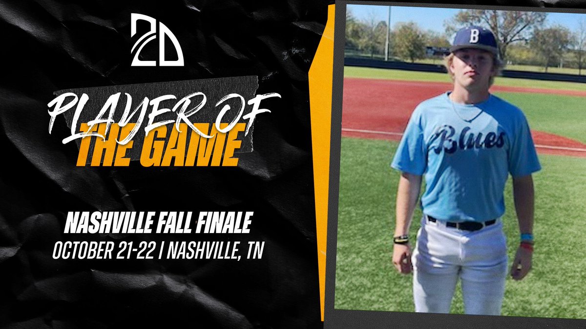 ⭐️ PLAYER OF THE GAME ⭐️ Brayden Jandera: 3IP, 3K, 0R Summer Team: Blues Elite @2DsportsTN #2DNashville