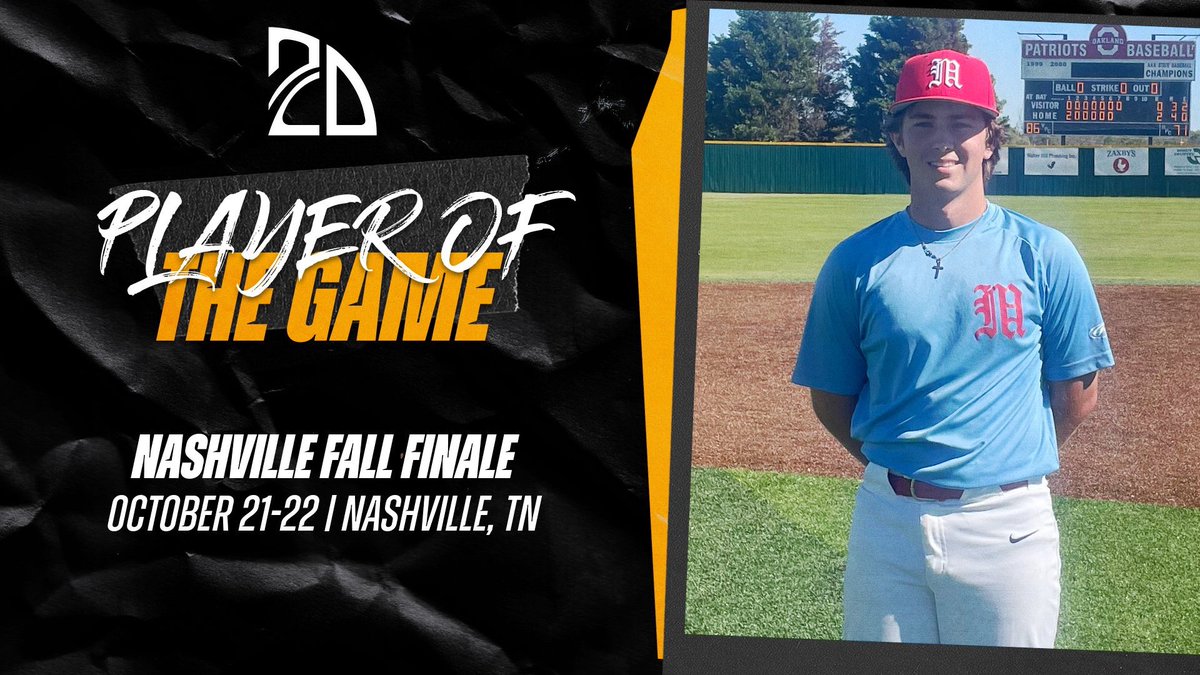 ⭐️ PLAYER OF THE GAME ⭐️ Nathan Anderson: 1-1, 1B, BB Summer Team: Mavericks 16U @2DsportsTN #2DNashville